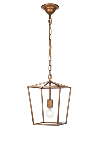 Open Lantern Vintage Gold 1 Light Mini Pendant, Lighting, Laura of Pembroke