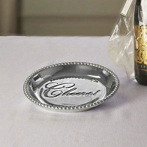 Organic Pearl Round Engraved Tray 