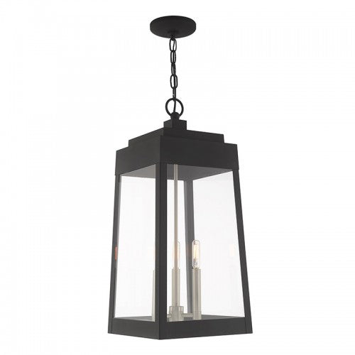 Oslo 3 Light Black Pendant Lantern, Lighting, Laura of Pembroke
