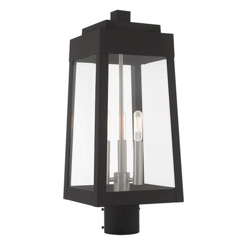Oslo 3 Light Black Post Top Lantern, Lighting, Laura of Pembroke