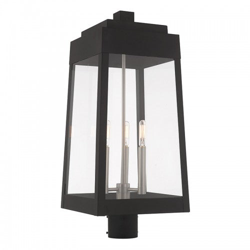 Oslo 3 Light Black Post Top Lantern, Lighting, Laura of Pembroke