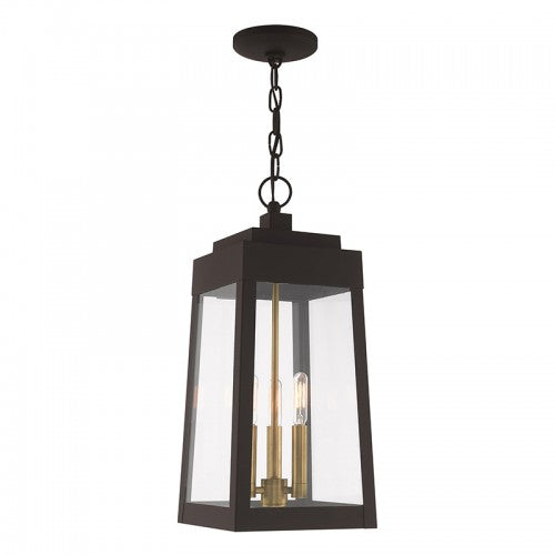 Oslo 3 Light Bronze Pendant Lantern, Lighting, Laura of Pembroke