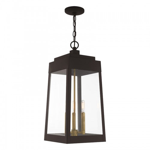 Oslo 3 Light Bronze Pendant Lantern, Lighting, Laura of Pembroke