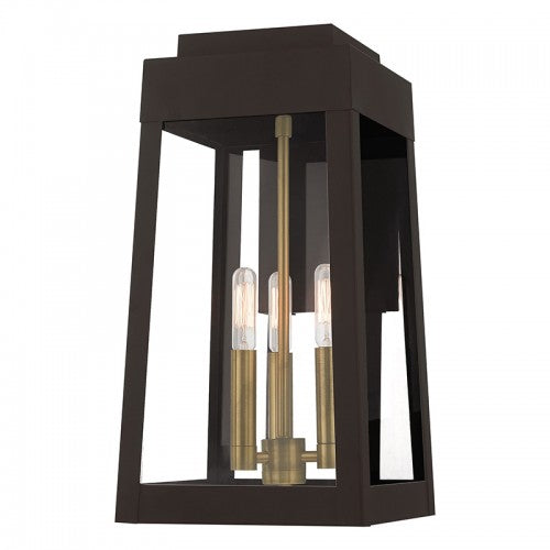 Oslo 3 Light Bronze Wall Lantern, Lighting, Laura of Pembroke