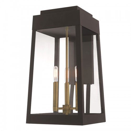 Oslo 3 Light Bronze Wall Lantern, Lighting, Laura of Pembroke