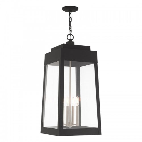 Oslo 4 Light Black Pendant Lantern, Lighting, Laura of Pembroke