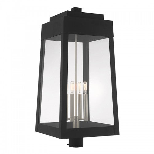 Oslo 4 Light Black Post Top Lantern, Lighting, Laura of Pembroke