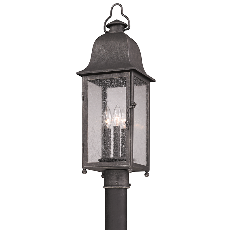 Outdoor Larchmont Aged Pewter Post Mount, Lighting, Laura of Pembroke