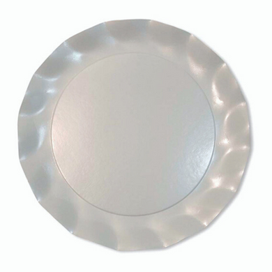 White Wavy Paper Salad Plate