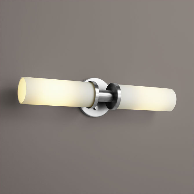 Pebble Satin Nickel Vanity Light