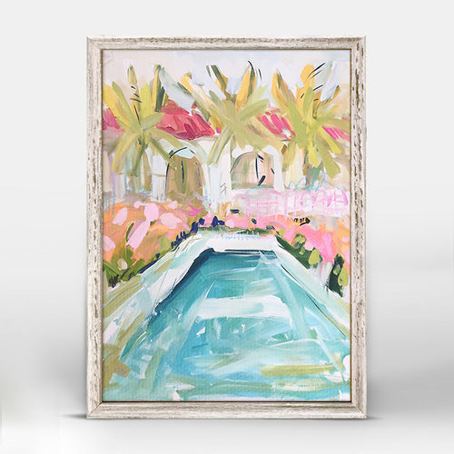 Poolside Cabanas Mini Framed Canvas