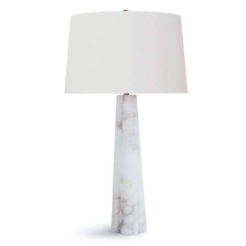 QUATREFOIL ALABASTER TABLE LAMP