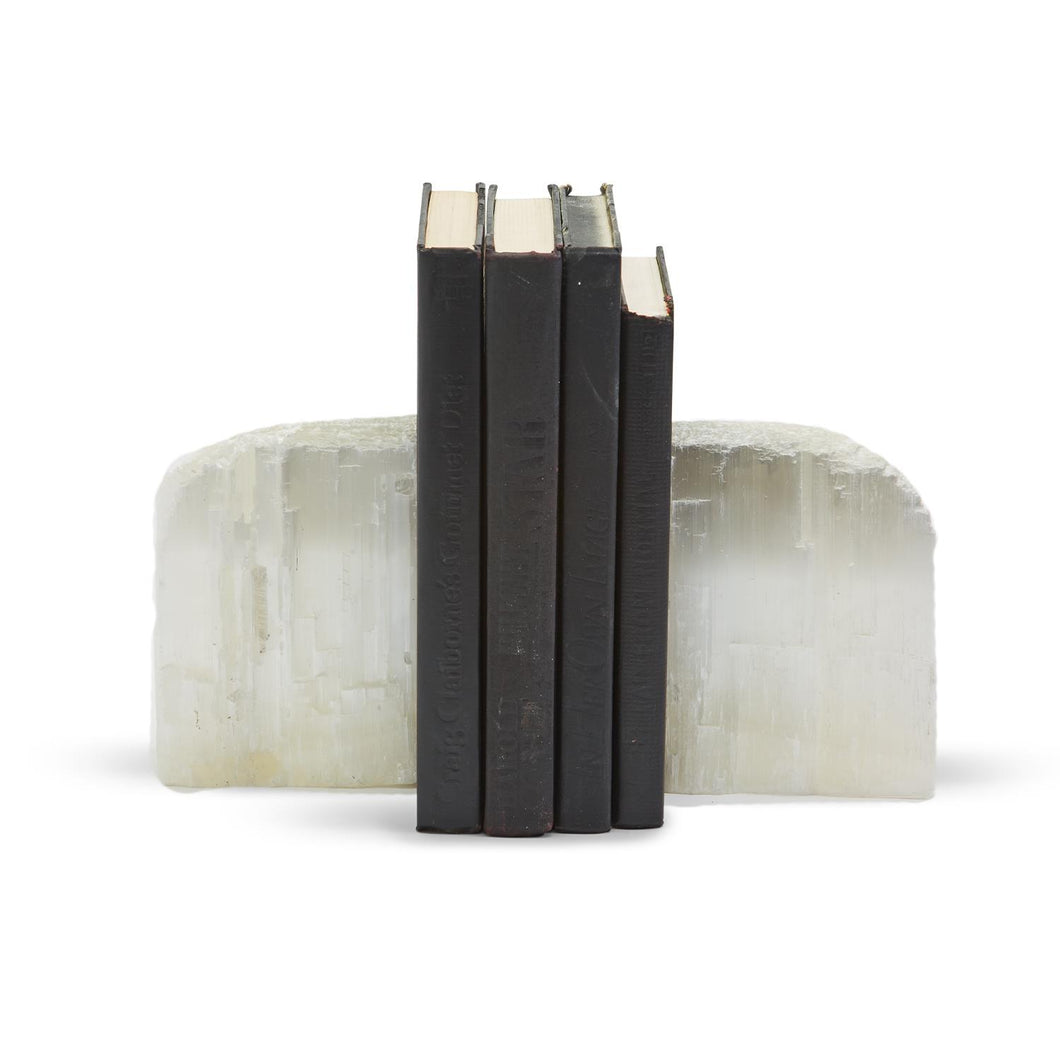 GLACIERS SELENITE CRYSTAL BOOKENDS