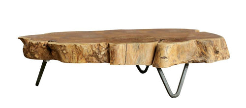 Raw Edged Wood Slab with Metal Feet, Home Furnishings, Laura of Pembroke