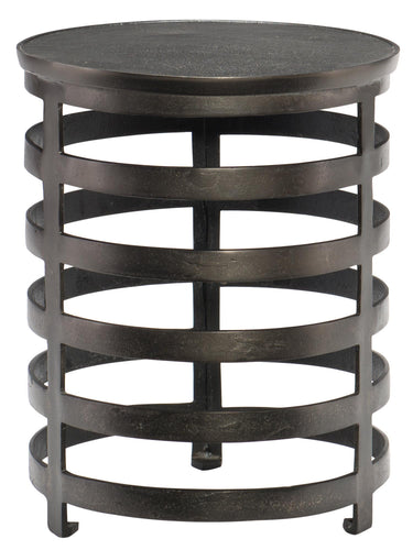 Round Black Nickel Cast Aluminum Chairside Table, Home Furnishings, Laura of Pembroke
