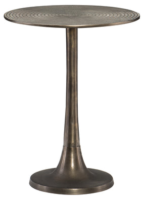 Round Chiseled Antique Cast Aluminum Pedestal Table, Home Furnishings, Laura of Pembroke