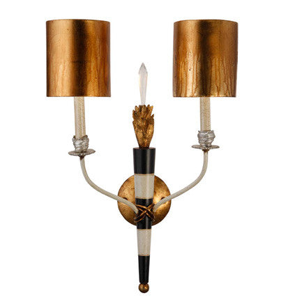 Gold 2 Arm Sconce, Lighting, Laura of Pembroke