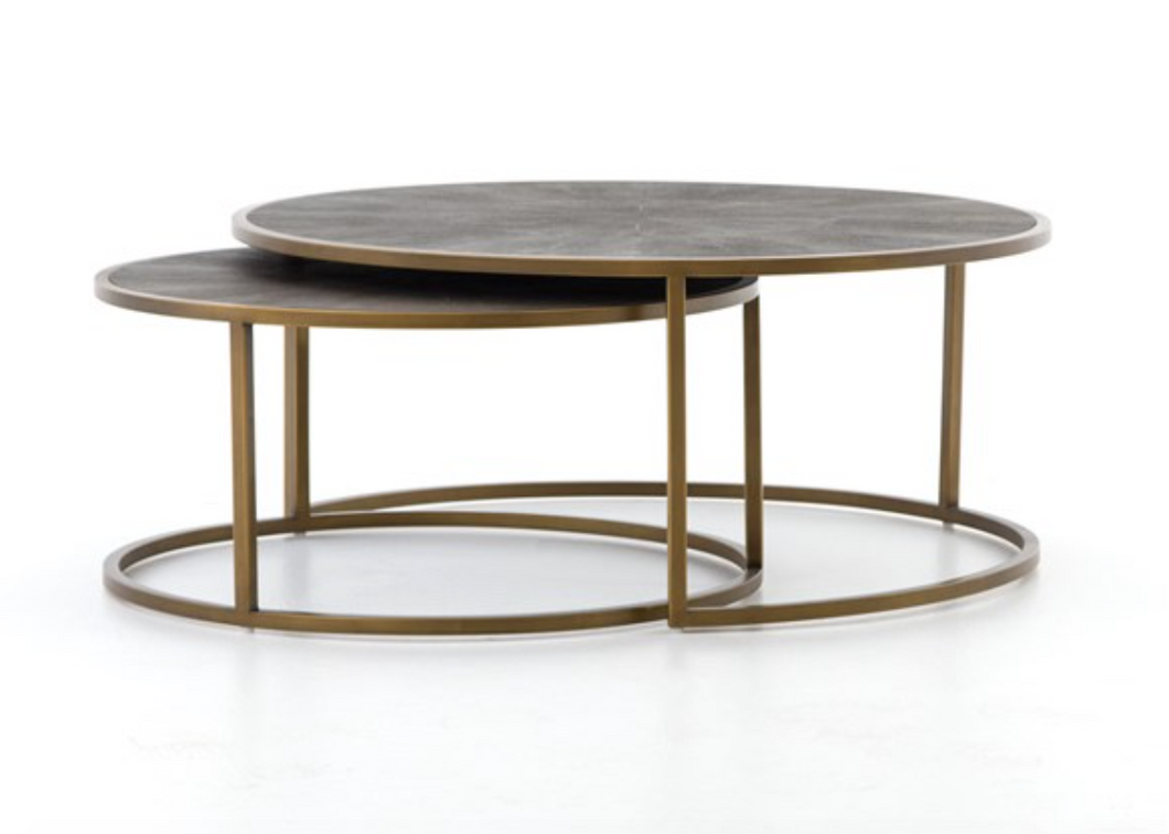 SHAGREEN NESTING COFFEE TABLE