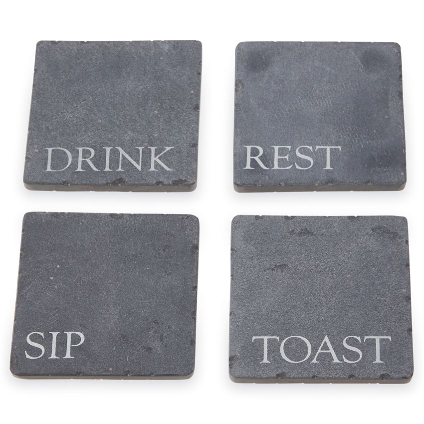 Slate Coasters with Sentiment