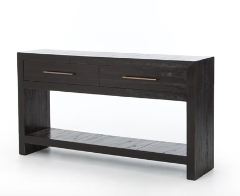 Burnished Black Console Table