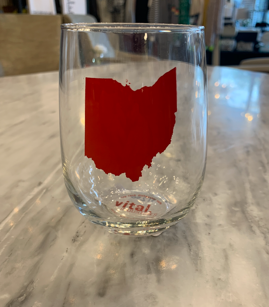 Ohio Stemless Wine Glass 
