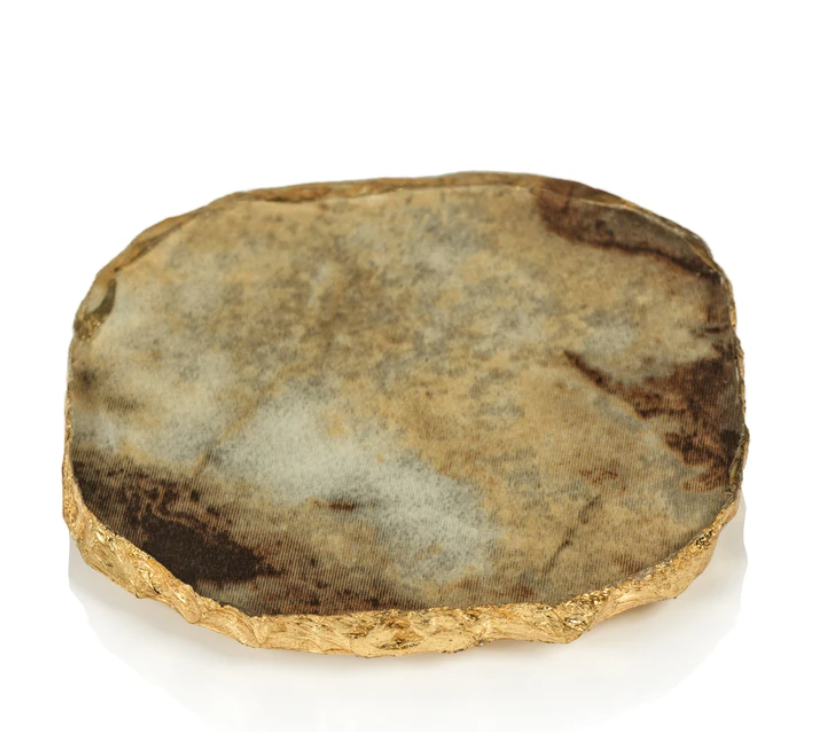 AGATE BROWN MARBLE COASTER
