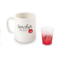 Apple Teacher Mug and Shot Set