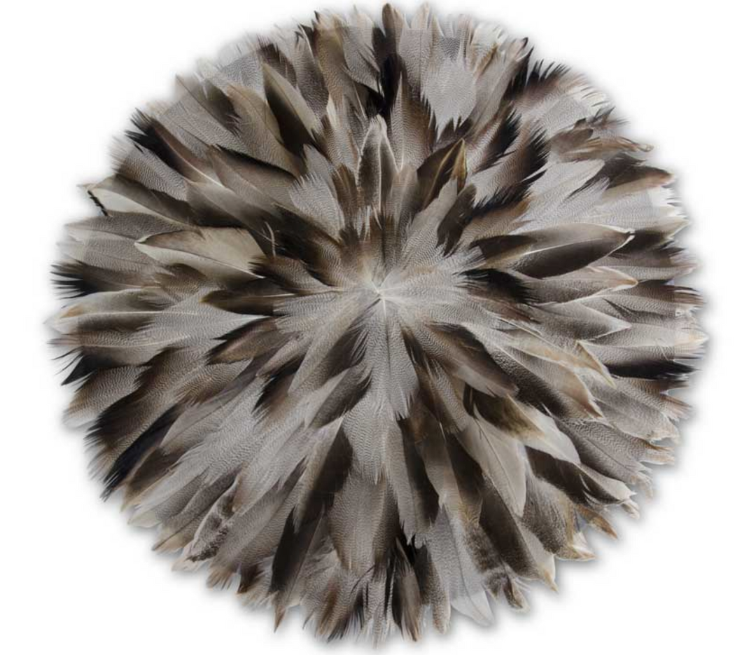 Gray & Brown Feather Placemat