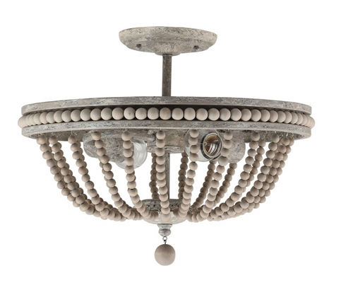 KAYLA 2-LIGHT SEMI-FLUSH CEILING MOUNT, MYSTIC SAND
