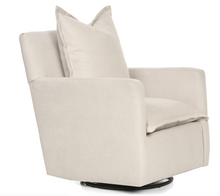 NOLA GLIDER SWIVEL NURSERY CHAIR, IVORY