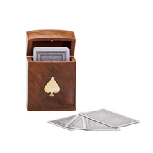 PLAYING CARD SET IN WOODEN BOX