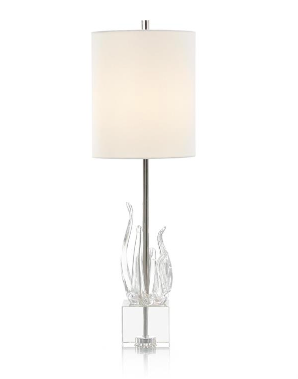 GLASS SCULPTURE TABLE LAMP