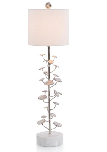 NICKEL- PLATED TABLE LAMP