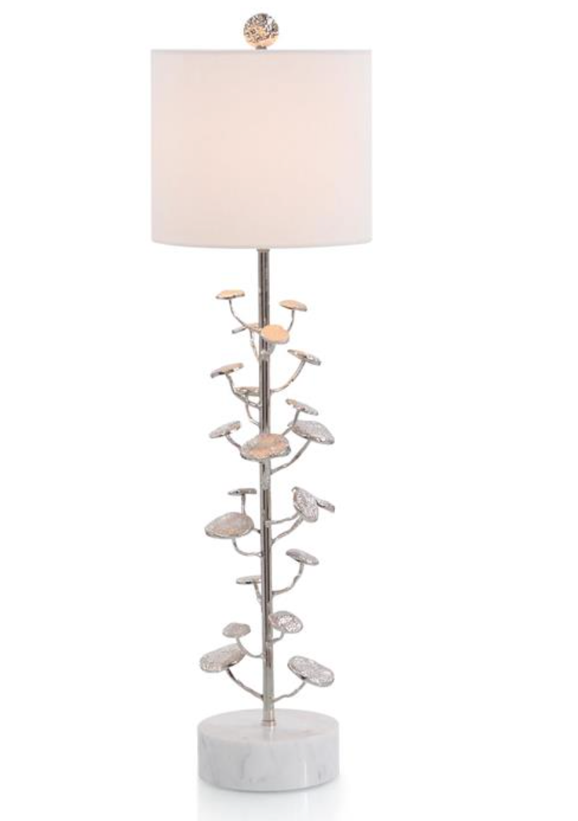 NICKEL- PLATED TABLE LAMP