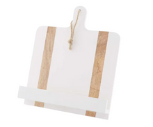 WHITE COOKBOOK HOLDER