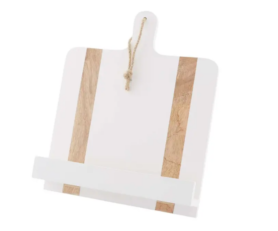 WHITE COOKBOOK HOLDER