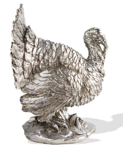 Silver Plated Standing Turkey
