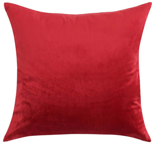 VELVET RED PILLOW 22X22