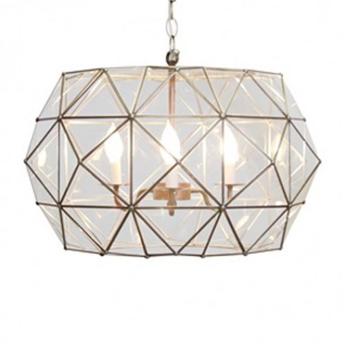 Tin and Clear Glass Pendant, Lighting, Laura of Pembroke