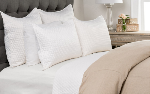 Diamond White Standard Sham 20x26, Home Accessories, Laura of Pembroke
