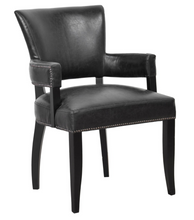Black Inspired Leather Arm Chair, Home Furnishings, Laura of Pembroke