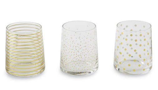 Gold DOF Glass, Gifts, Mud Pie, Laura of Pembroke