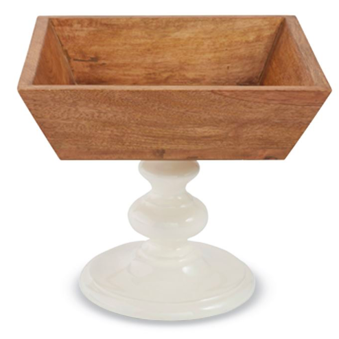 Square Bowl with Enamel Pedestal, Gifts, Mud Pie, Laura of Pembroke