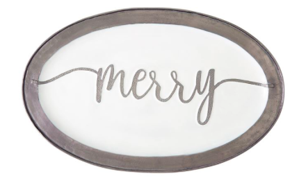 Merry Enamel Serving Tray, Gifts, Mud Pie, Laura of Pembroke