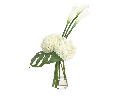 Calla Lily Hydragea in Glass, Home Accessories, Laura of Pembroke