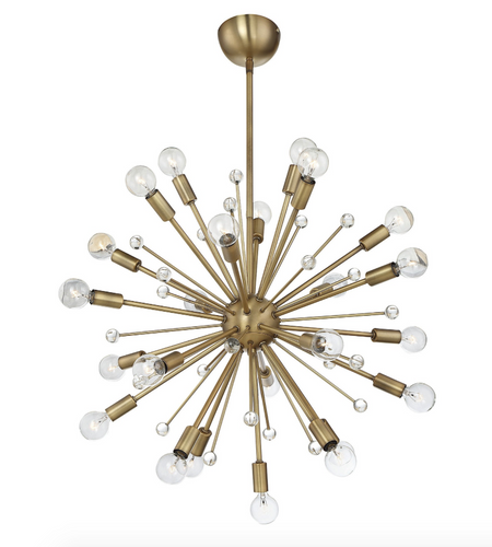 Sputnik Warm Brass 24 Light Chandelier, Lighting, Laura of Pembroke