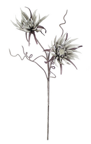 2 Stemmed Flower w/ Curled Stems