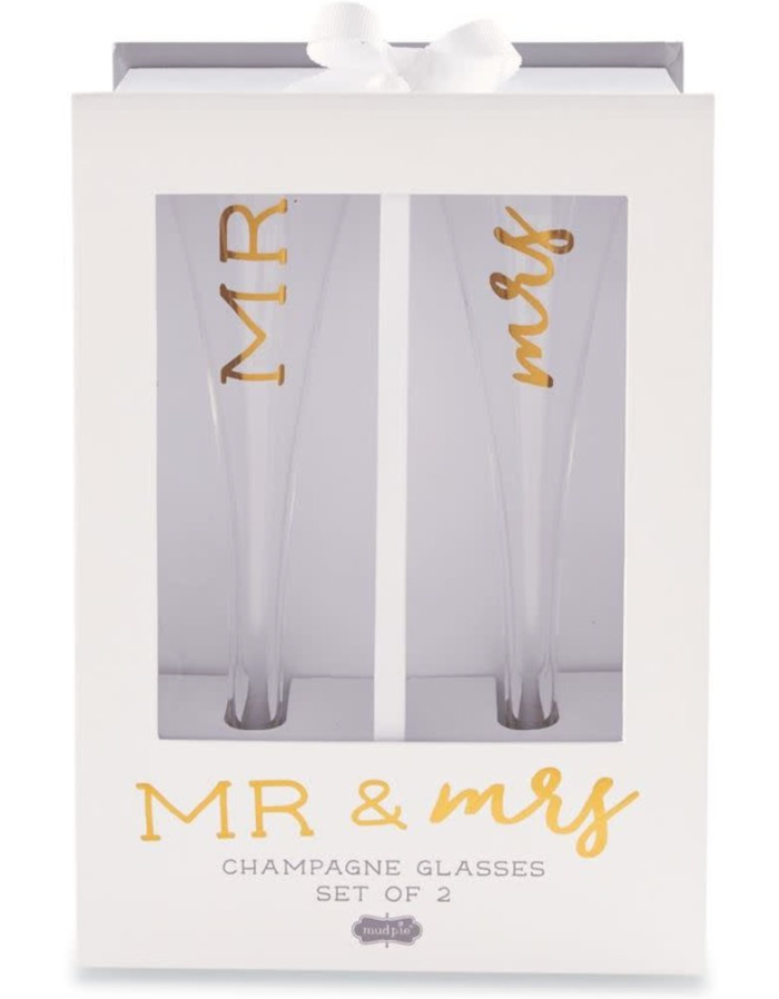 MR AND MRS CHAMPAGNE GLASS SET