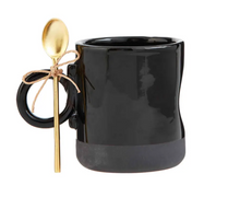 BLACK STONEWARE MUG