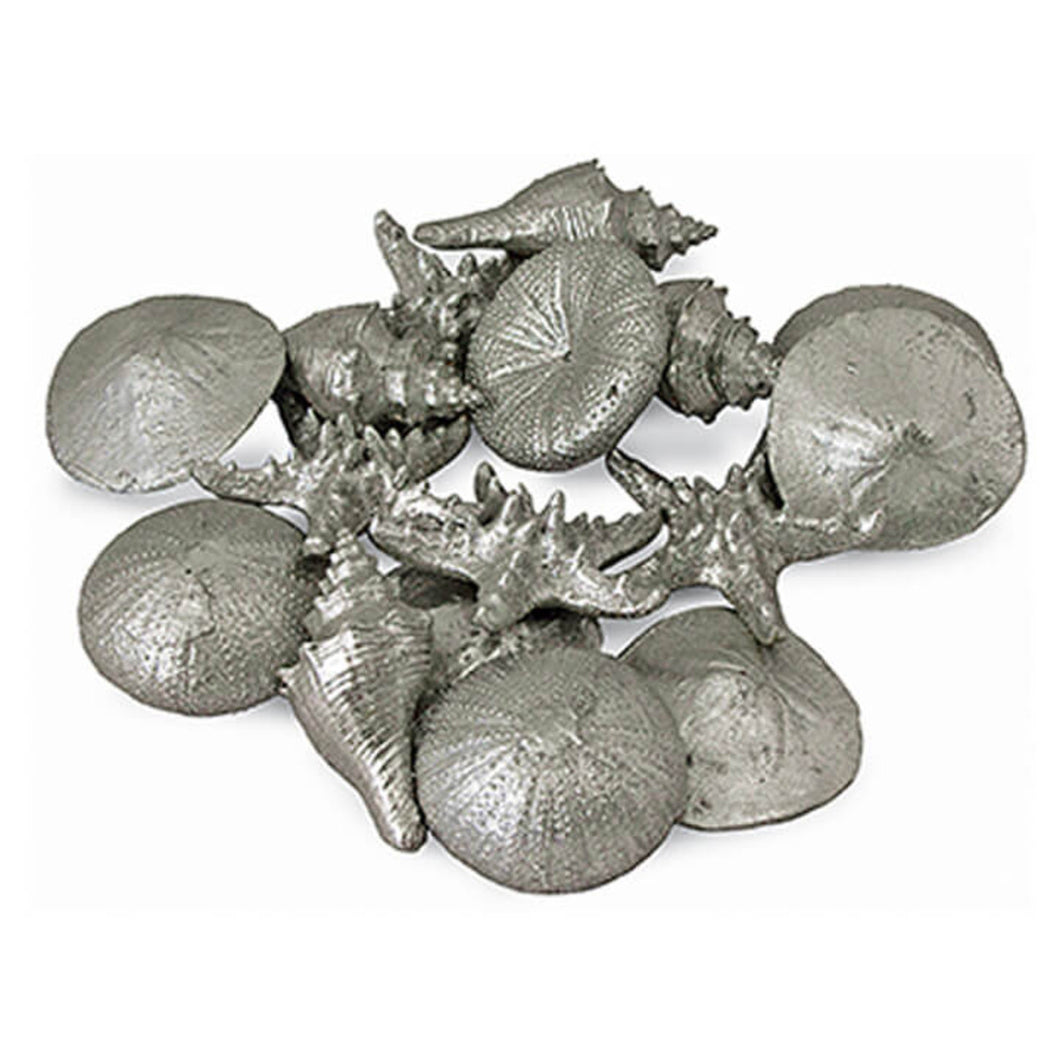 Set of 12 Assorted Silver Mini Shells, Home Accessories, Laura of Pembroke